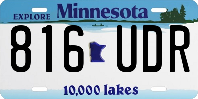 MN license plate 816UDR