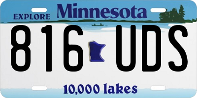 MN license plate 816UDS