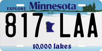 MN license plate 817LAA