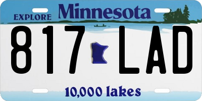 MN license plate 817LAD