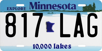 MN license plate 817LAG