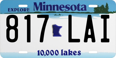 MN license plate 817LAI