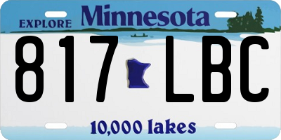 MN license plate 817LBC