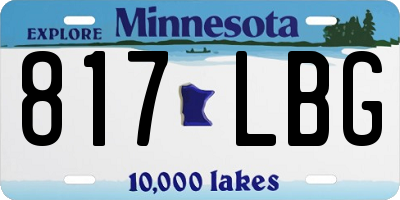 MN license plate 817LBG