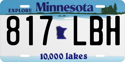 MN license plate 817LBH