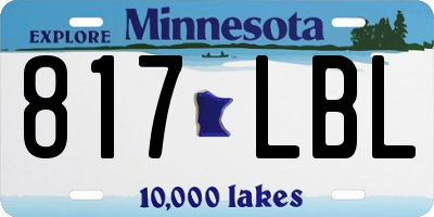 MN license plate 817LBL