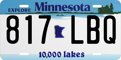 MN license plate 817LBQ
