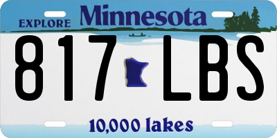MN license plate 817LBS