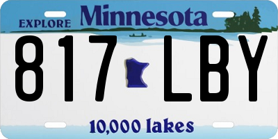 MN license plate 817LBY