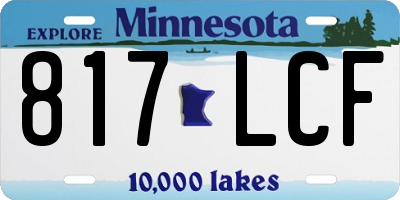 MN license plate 817LCF
