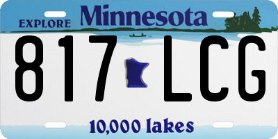 MN license plate 817LCG