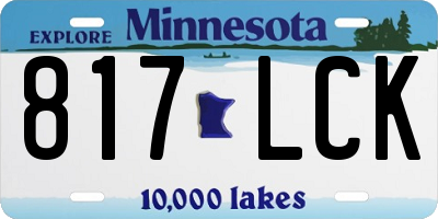 MN license plate 817LCK