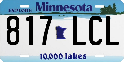 MN license plate 817LCL