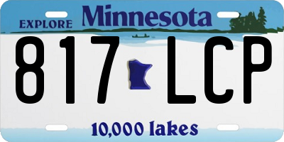 MN license plate 817LCP