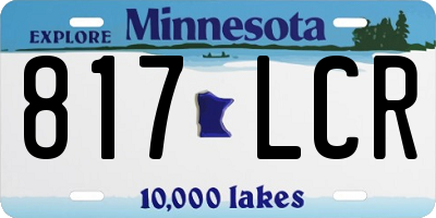 MN license plate 817LCR