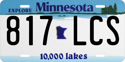 MN license plate 817LCS