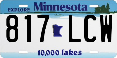 MN license plate 817LCW