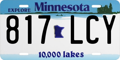 MN license plate 817LCY