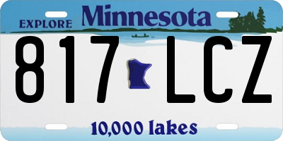 MN license plate 817LCZ