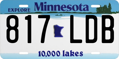 MN license plate 817LDB