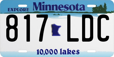 MN license plate 817LDC