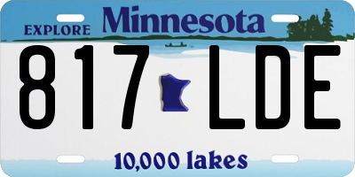 MN license plate 817LDE