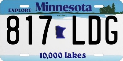 MN license plate 817LDG