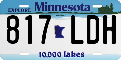 MN license plate 817LDH