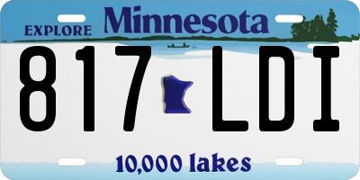 MN license plate 817LDI
