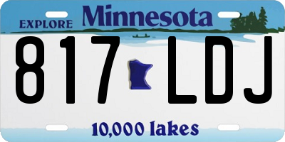 MN license plate 817LDJ