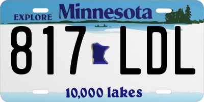 MN license plate 817LDL