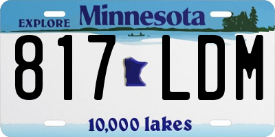 MN license plate 817LDM