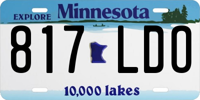 MN license plate 817LDO