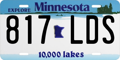 MN license plate 817LDS