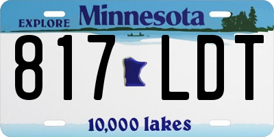 MN license plate 817LDT