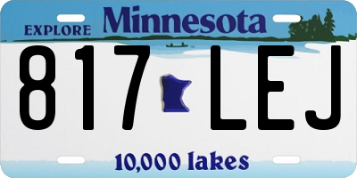 MN license plate 817LEJ