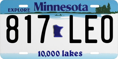 MN license plate 817LEO