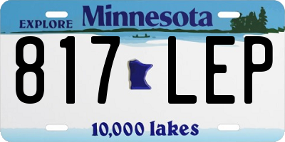 MN license plate 817LEP