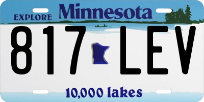 MN license plate 817LEV