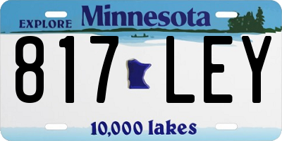 MN license plate 817LEY