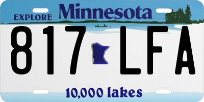 MN license plate 817LFA