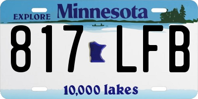 MN license plate 817LFB