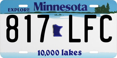 MN license plate 817LFC