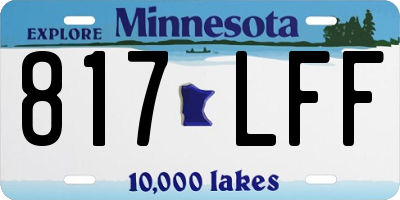 MN license plate 817LFF