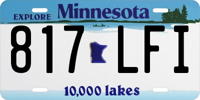 MN license plate 817LFI