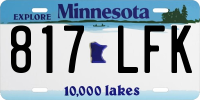 MN license plate 817LFK