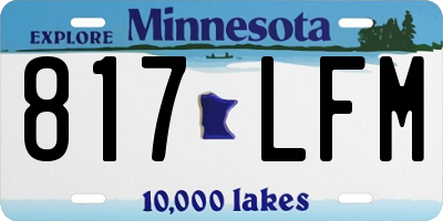 MN license plate 817LFM