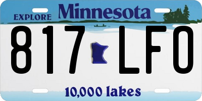 MN license plate 817LFO
