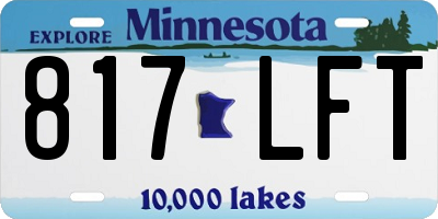 MN license plate 817LFT