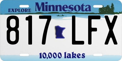 MN license plate 817LFX
